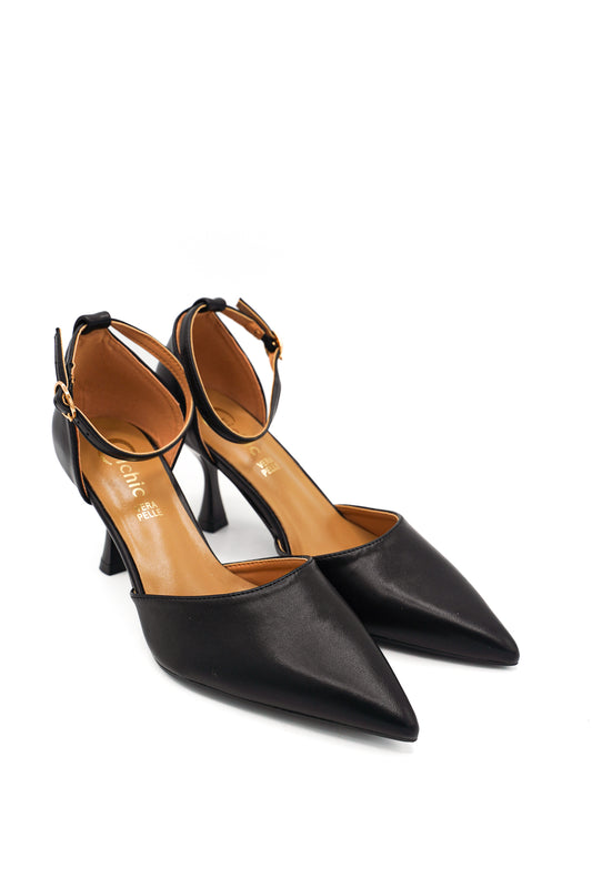 Gaia Shoes Angelica Dècolletè con cinturino alla caviglia e punt affilata