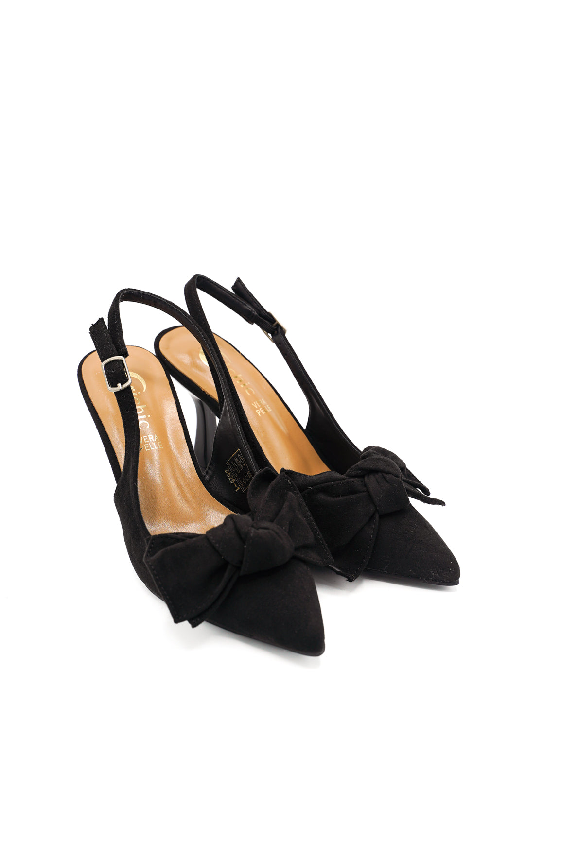 Gaia Shoes Amanda Slingback con punta affusolata  e maxi fiocco