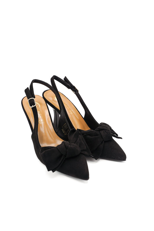 Gaia Shoes Amanda Slingback con punta affusolata  e maxi fiocco