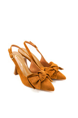 Gaia Shoes Amanda Slingback con punta affusolata  e maxi fiocco