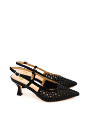 Gaia Shoes GV121 Slingback con punta affusolata e tomaia in rete