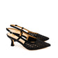 Gaia Shoes GV121 Slingback con punta affusolata e tomaia in rete