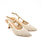Gaia Shoes GV121 Slingback con punta affusolata e tomaia in rete