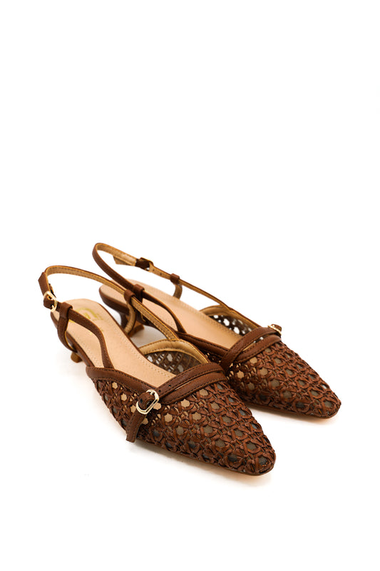 Gaia Shoes GV120 Slingback lavorazione a intreccio