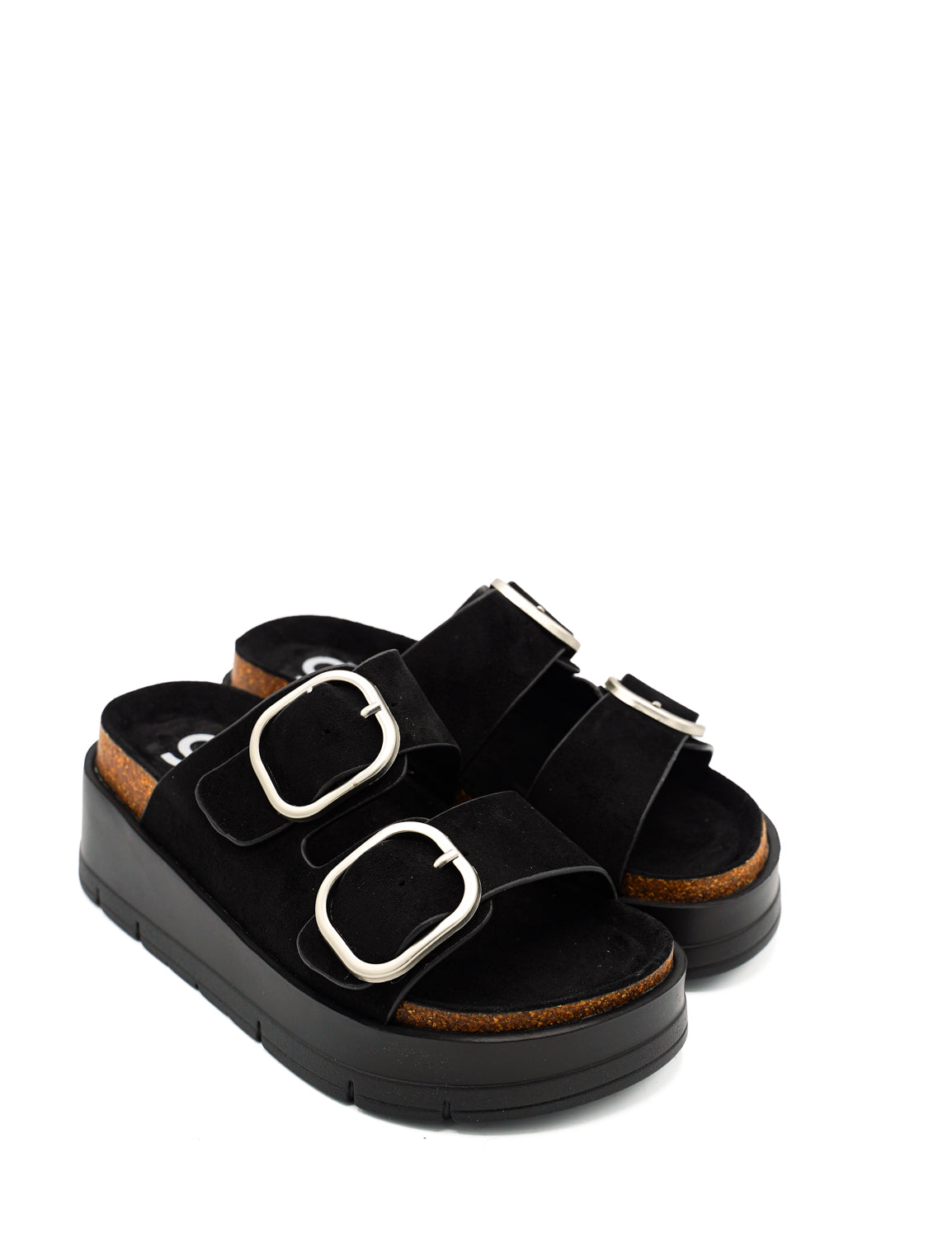 Gaia Shoes GW412 Sandali con zeppa e doppia fibbia