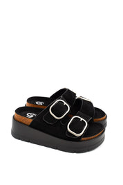 Gaia Shoes GW412 Sandali con zeppa e doppia fibbia