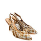 Gaia Shoes GK253 Sandali slingback con design intrecciato traforato