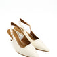 Gaia Shoes Anastasia Slingback con punta affilata e tacco kitten sottile