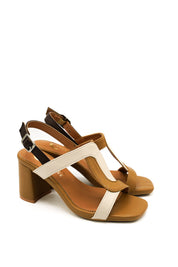 Gaia Shoes Anita Sandali bicolore con fascia a T