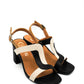 Gaia Shoes Anita Sandali bicolore con fascia a T