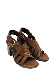Gaia Shoes Asia Sandali dal design intrecciato con tacco alto