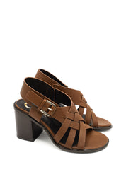 Gaia Shoes Asia Sandali dal design intrecciato con tacco alto