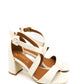 Gaia Shoes Azzurra Sandali a cinturini incrociati e tacco alto