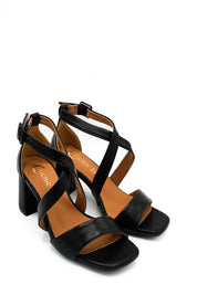 Gaia Shoes Azzurra Sandali a cinturini incrociati e tacco alto