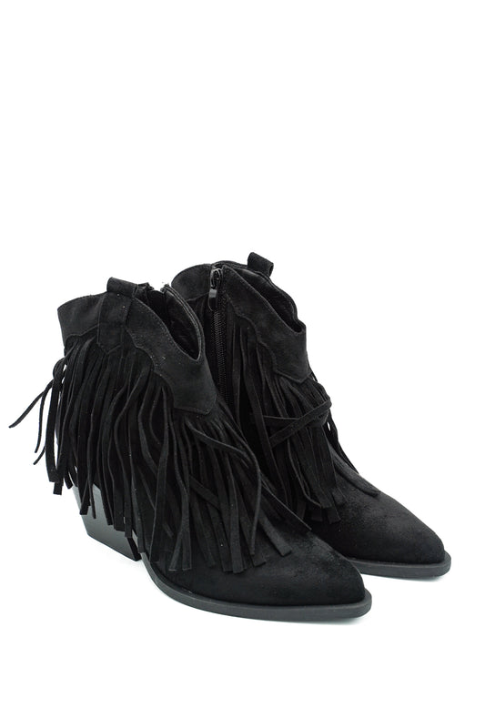 Gaia Shoes Fabiola Stivaletti texani con frange