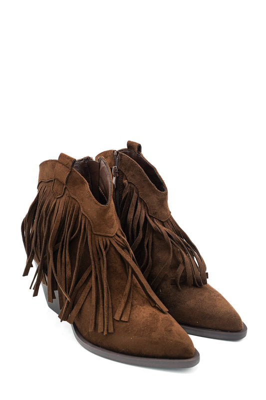 Gaia Shoes Fabiola Stivaletti texani con frange