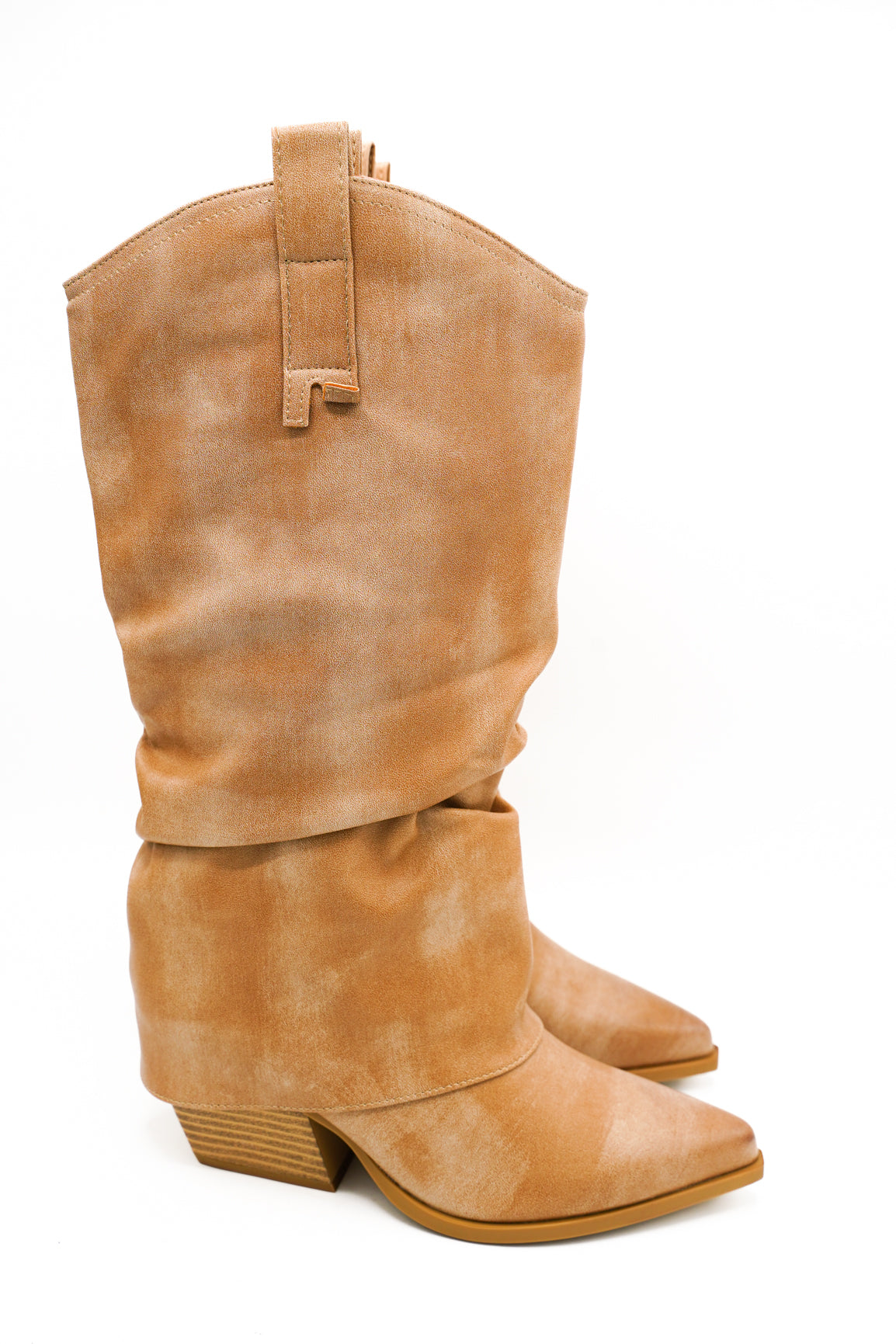 Gaia Shoes Federica Stivali texani slouchy con risvolto