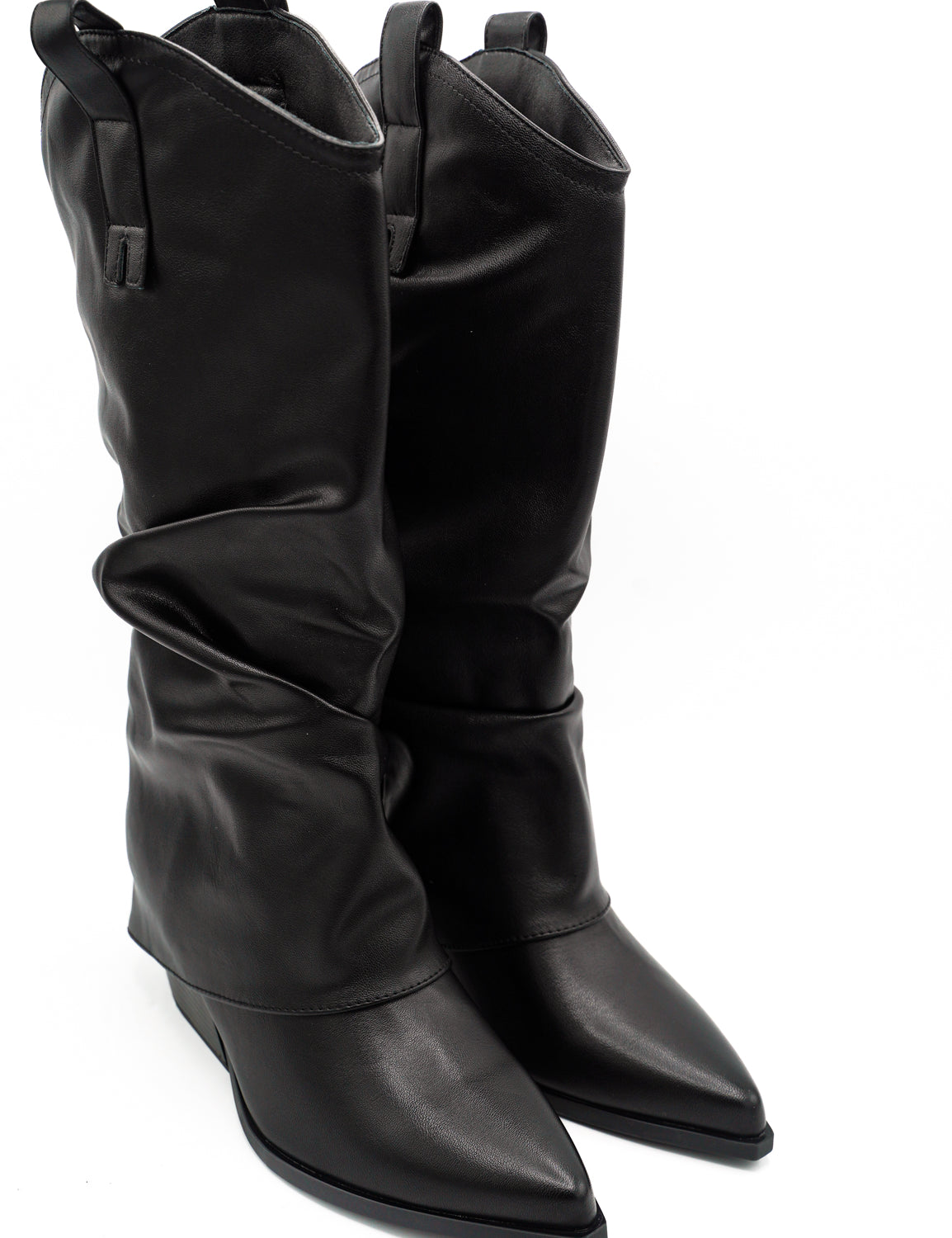 Gaia Shoes Federica Stivali texani slouchy con risvolto