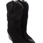 Gaia Shoes Flaminia Stivali texani con frange e cinturini borchiati