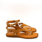 Gaia Shoes SF1693 Sandali infradito piatti con cinturino alla caviglia
