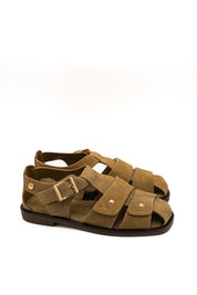 Gaia Shoes SF1656 Sandali stile pescatore con fibbie dorate