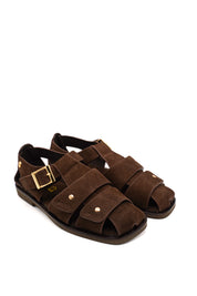 Gaia Shoes SF1656 Sandali stile pescatore con fibbie dorate