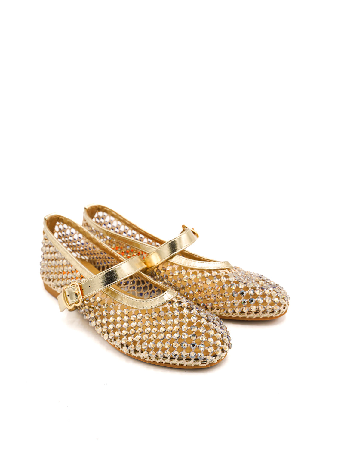 Gaia Shoes MT61HJ01 Ballerine a rete con strass e cristalli luminosi
