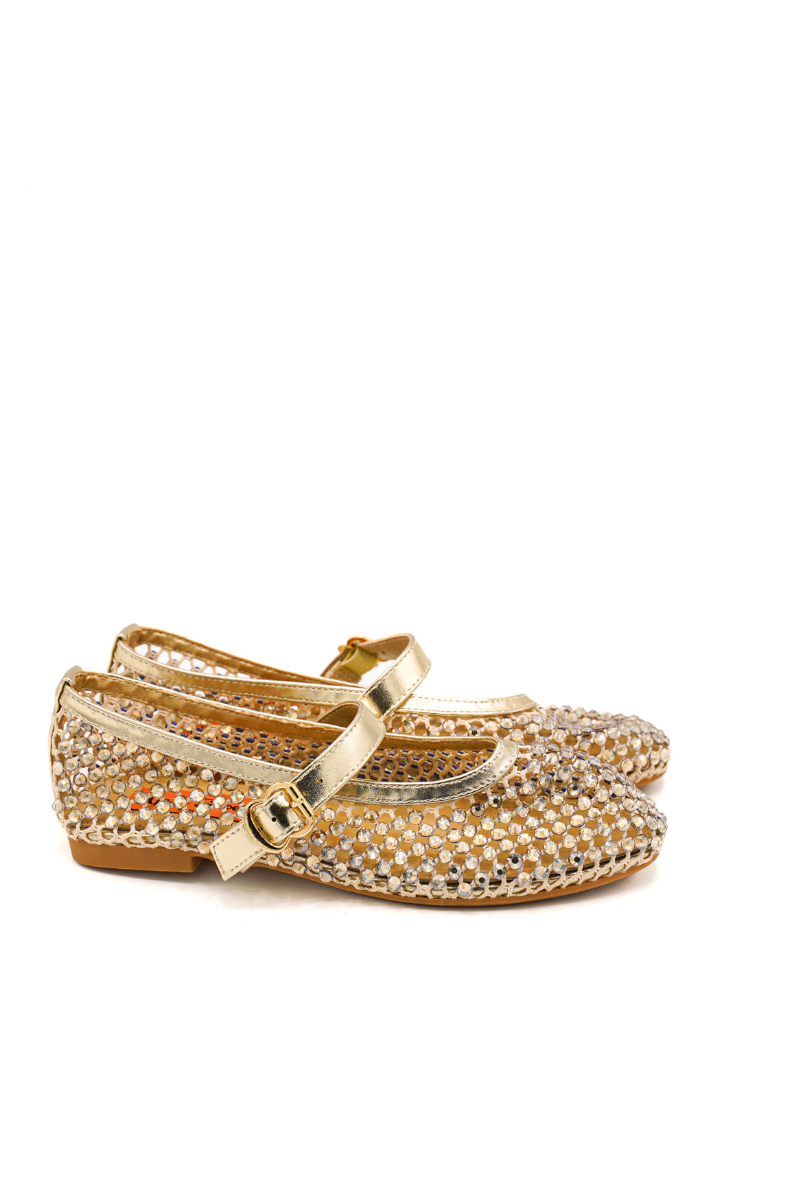 Gaia Shoes MT61HJ01 Ballerine a rete con strass e cristalli luminosi