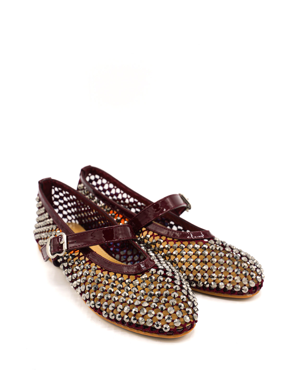 Gaia Shoes MT61HJ01 Ballerine a rete con strass e cristalli luminosi