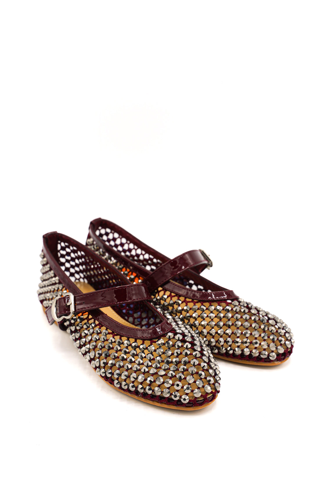 Gaia Shoes MT61HJ01 Ballerine a rete con strass e cristalli luminosi