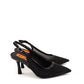 Gaia Shoes 24178A-10-FKL Slingback a punta con tomaia in rete e rifiniture lucide