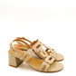 Gaia Shoes WH6871MT Sandali con tomaia ad inserti geometrici e dettagli metal