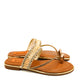 Gaia Shoes JB18S75-379 Sandali infradito flat con dettagli intrecciati color oro