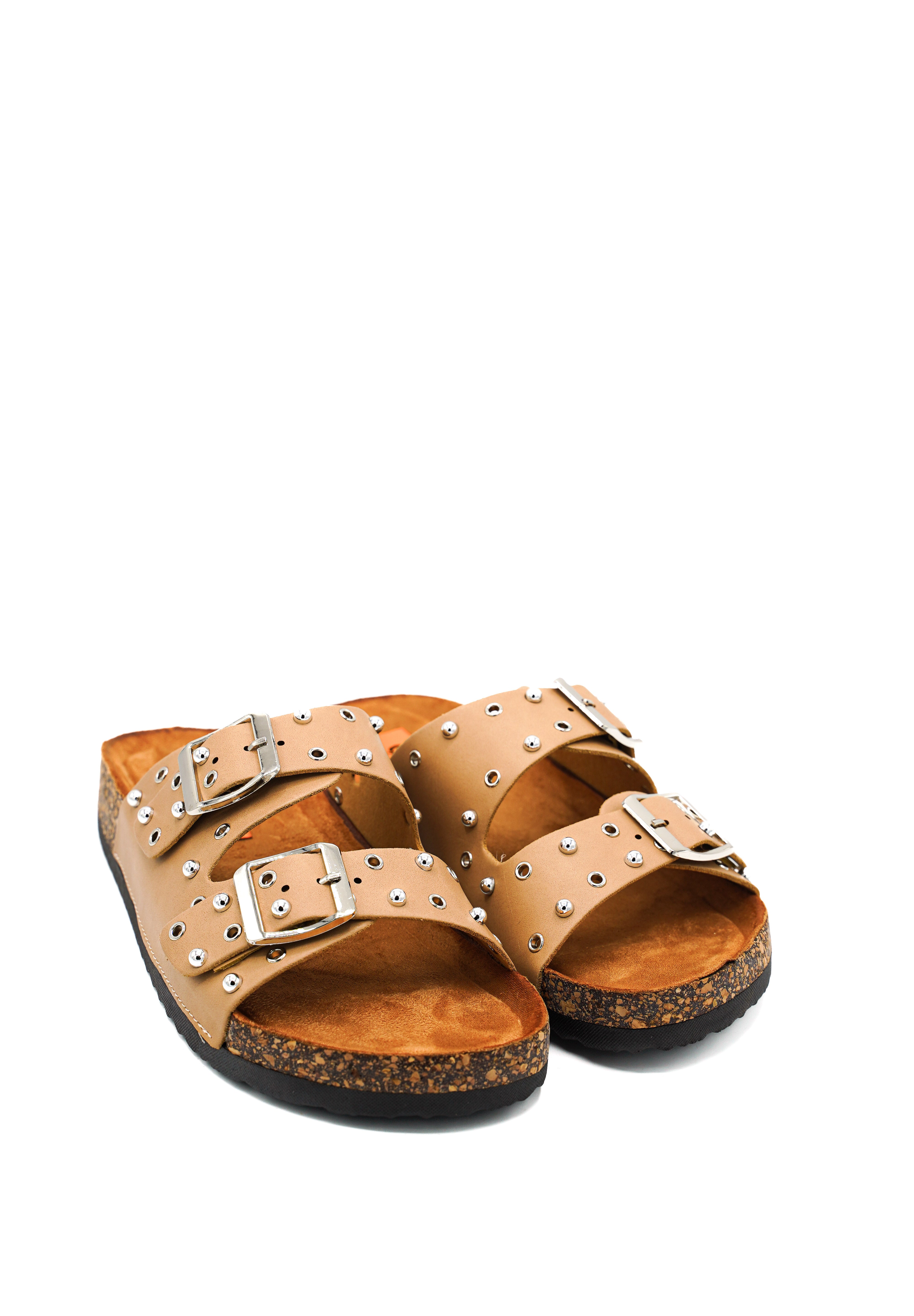 Gaia Shoes XJ6888MT Ciabatta donna stile slide doppia fascia