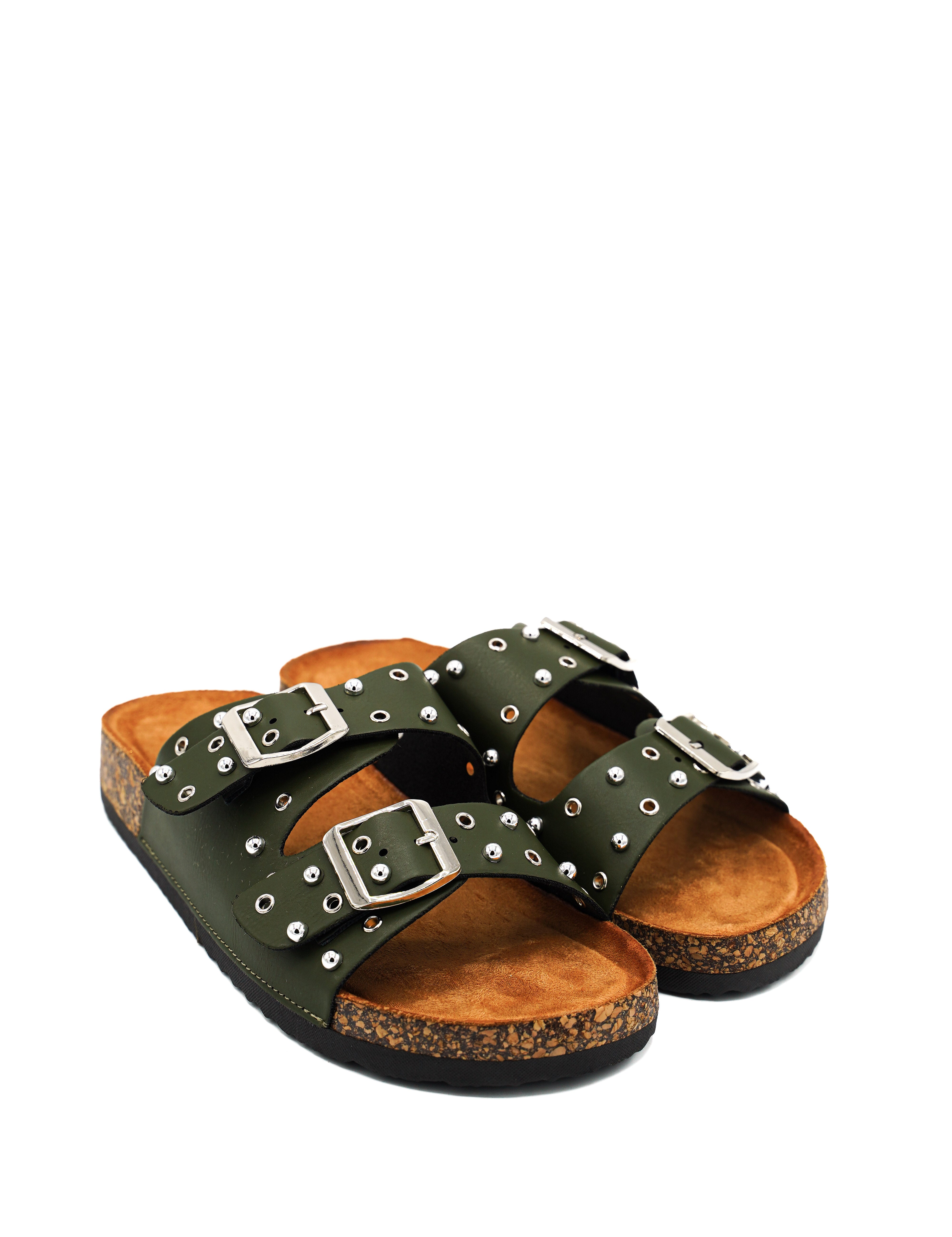 Gaia Shoes XJ6888MT Ciabatta donna stile slide doppia fascia