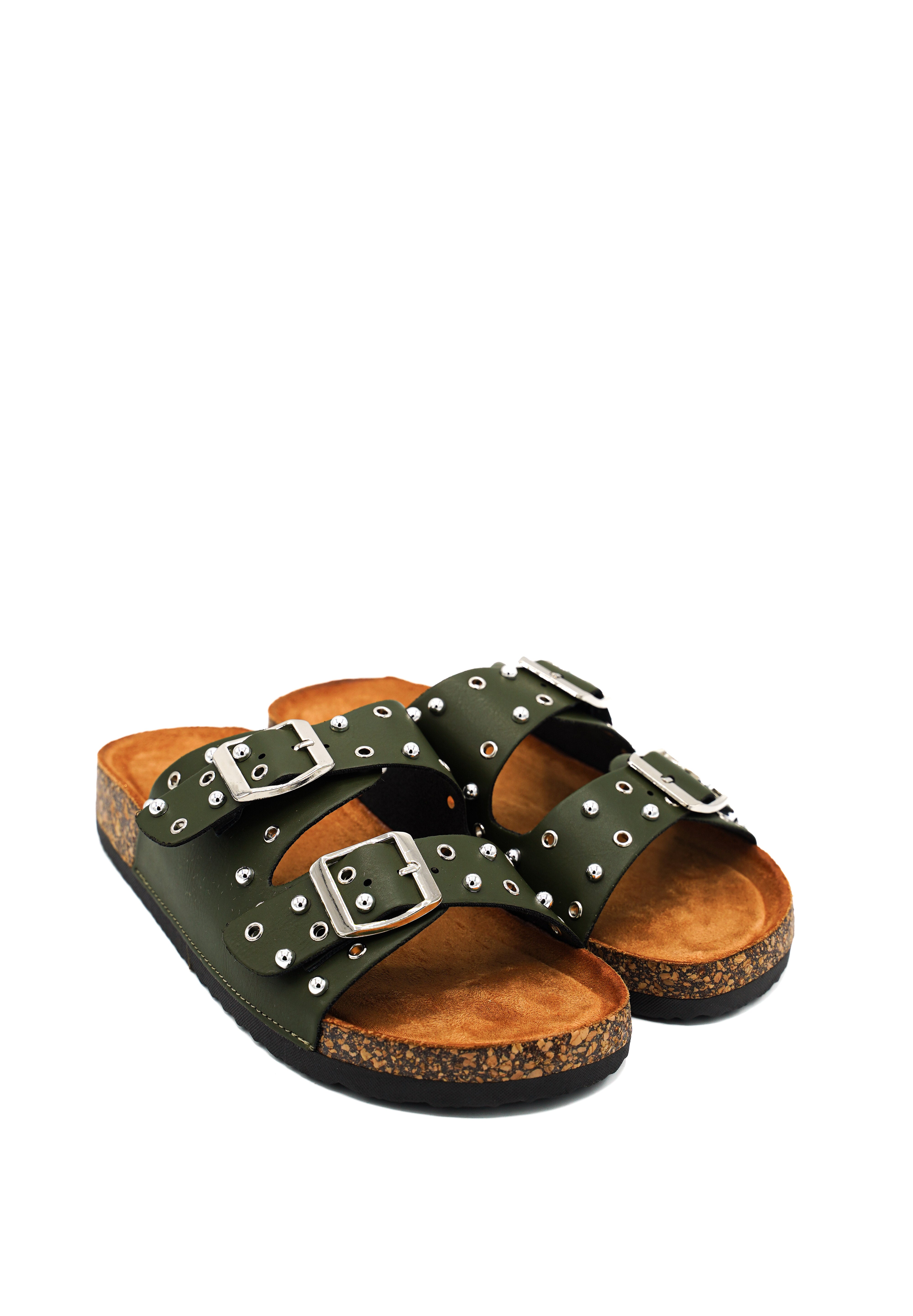Gaia Shoes XJ6888MT Ciabatta donna stile slide doppia fascia