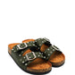 Gaia Shoes XJ6888MT Ciabatta donna stile slide doppia fascia