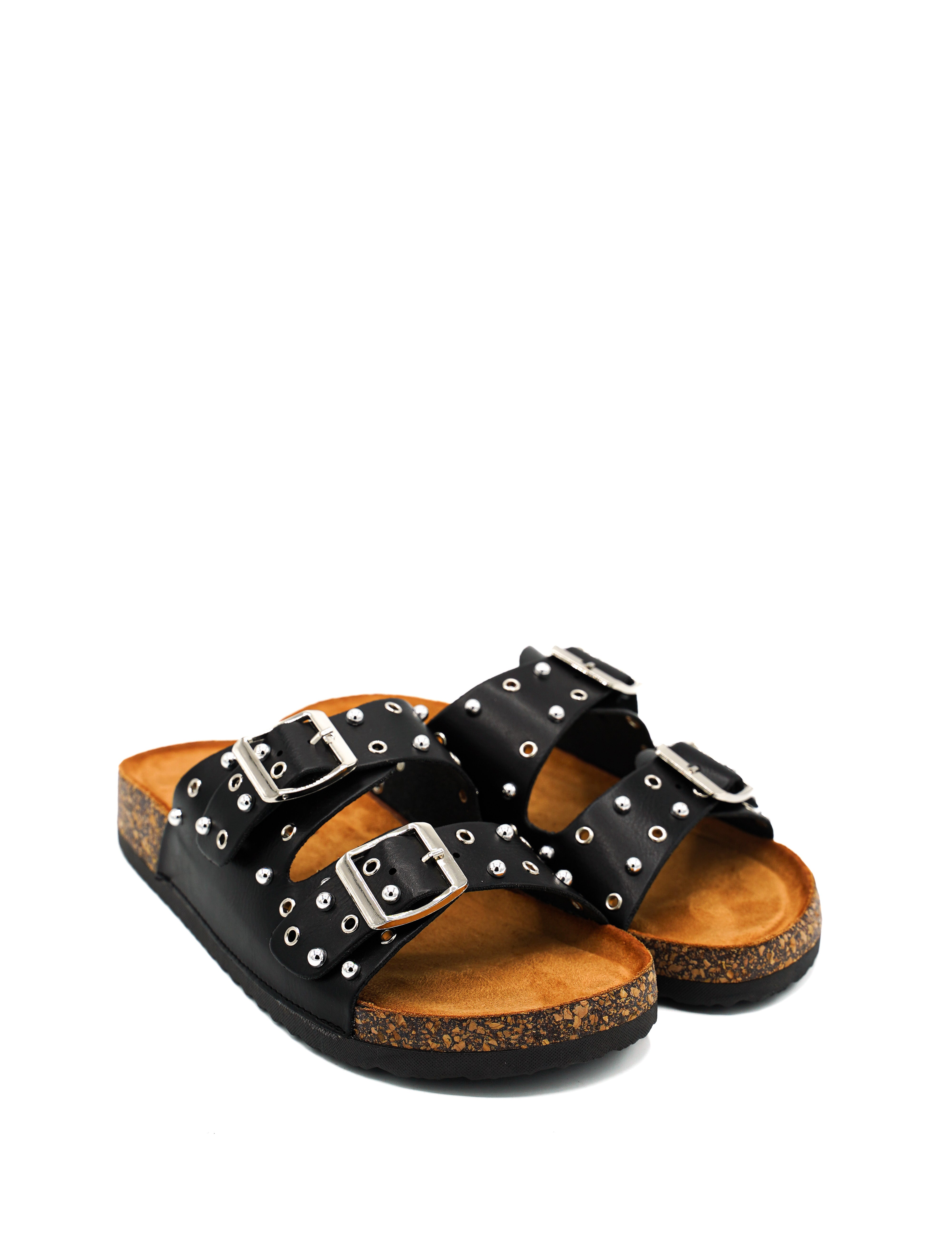 Gaia Shoes XJ6888MT Ciabatta donna stile slide doppia fascia