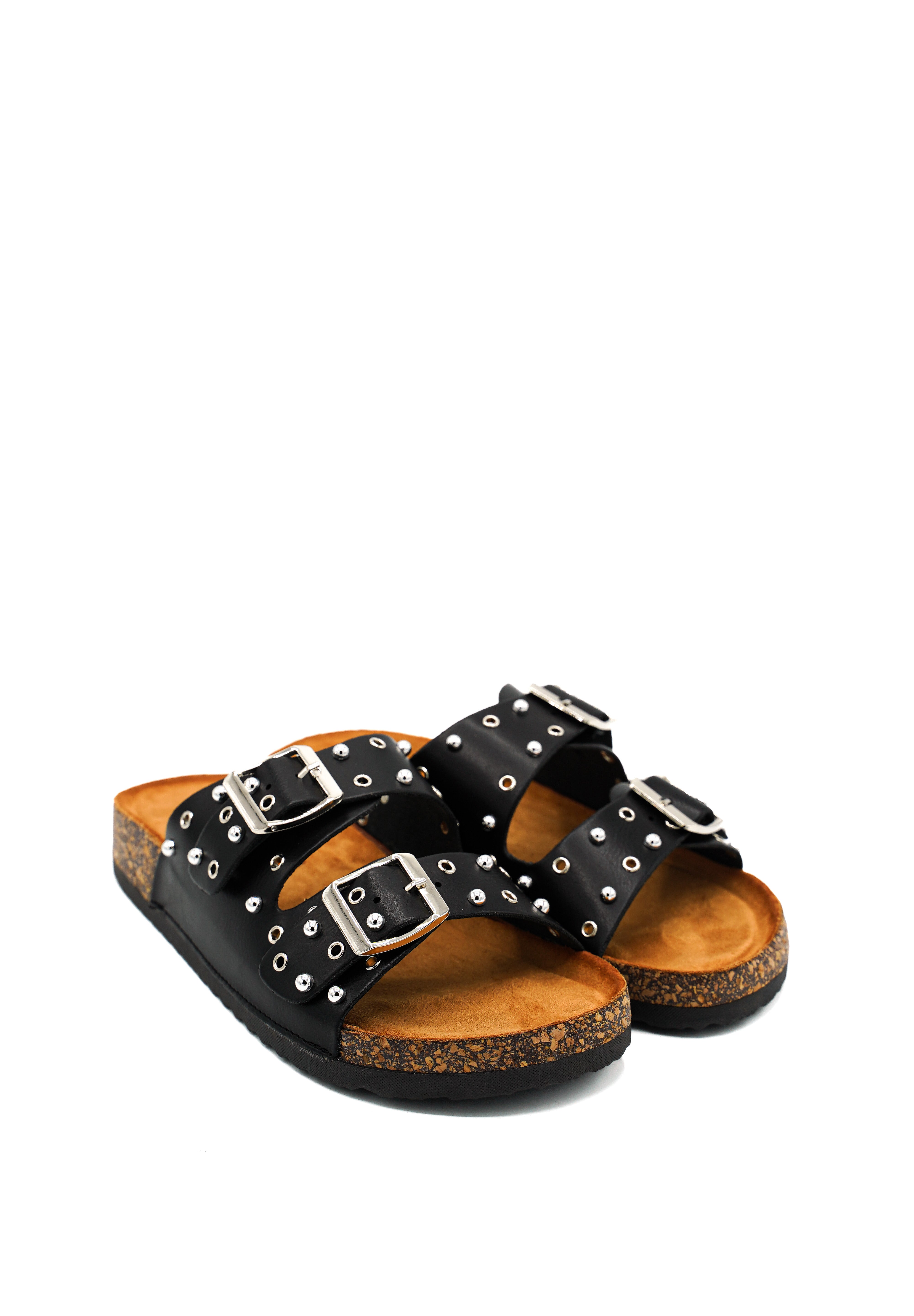 Gaia Shoes XJ6888MT Ciabatta donna stile slide doppia fascia