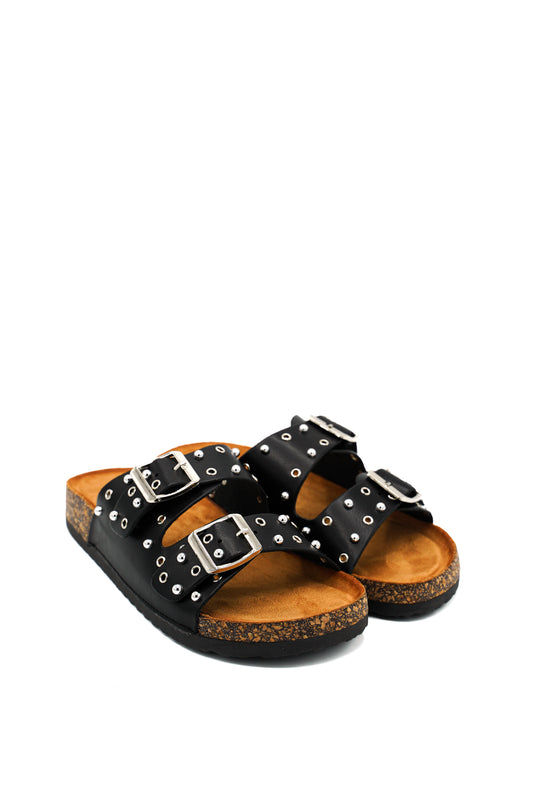 Gaia Shoes XJ6888MT Ciabatta donna stile slide doppia fascia