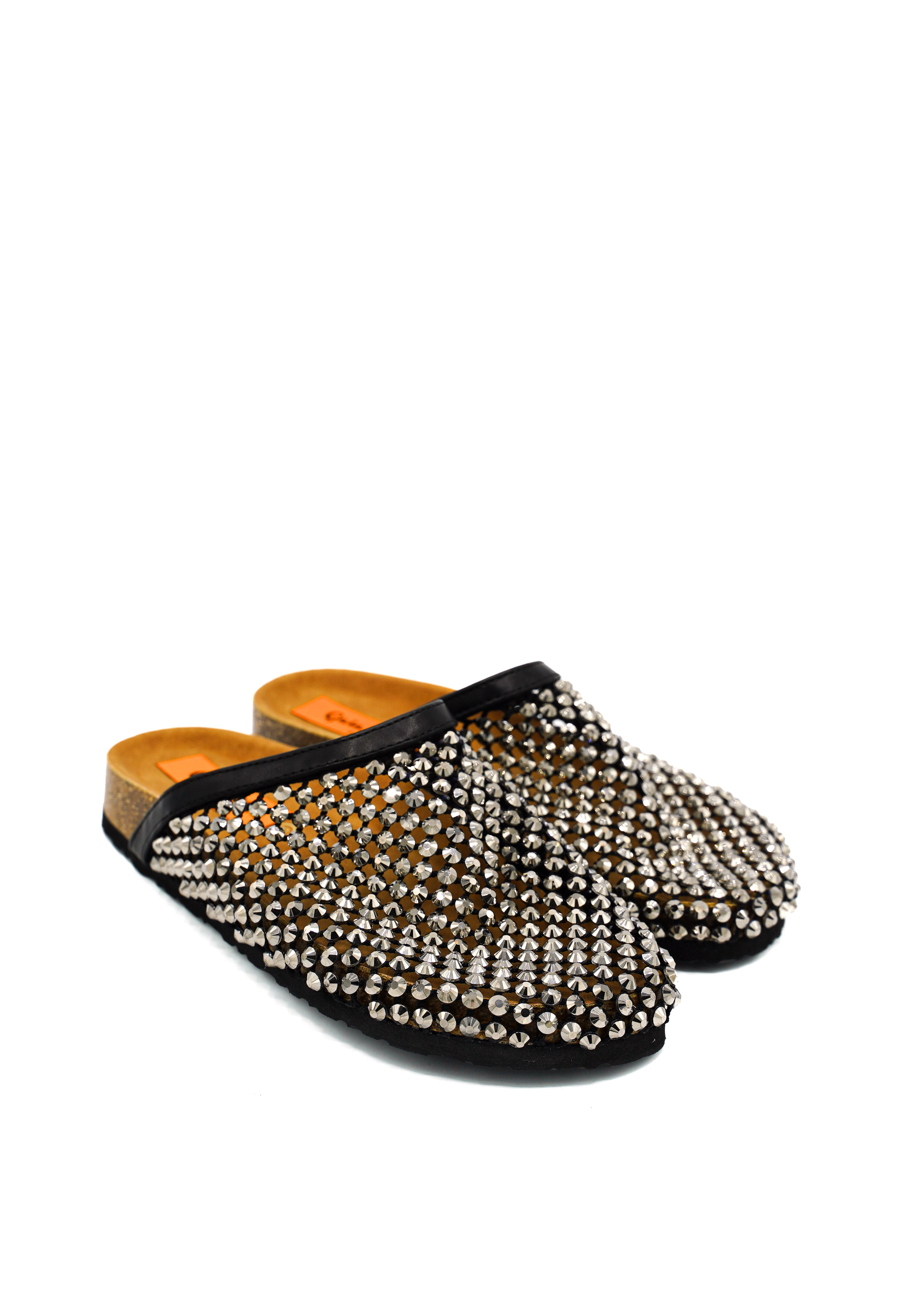 Gaia Shoes J42166L-13 Sabot gioiello traforati con micro pietre luminose