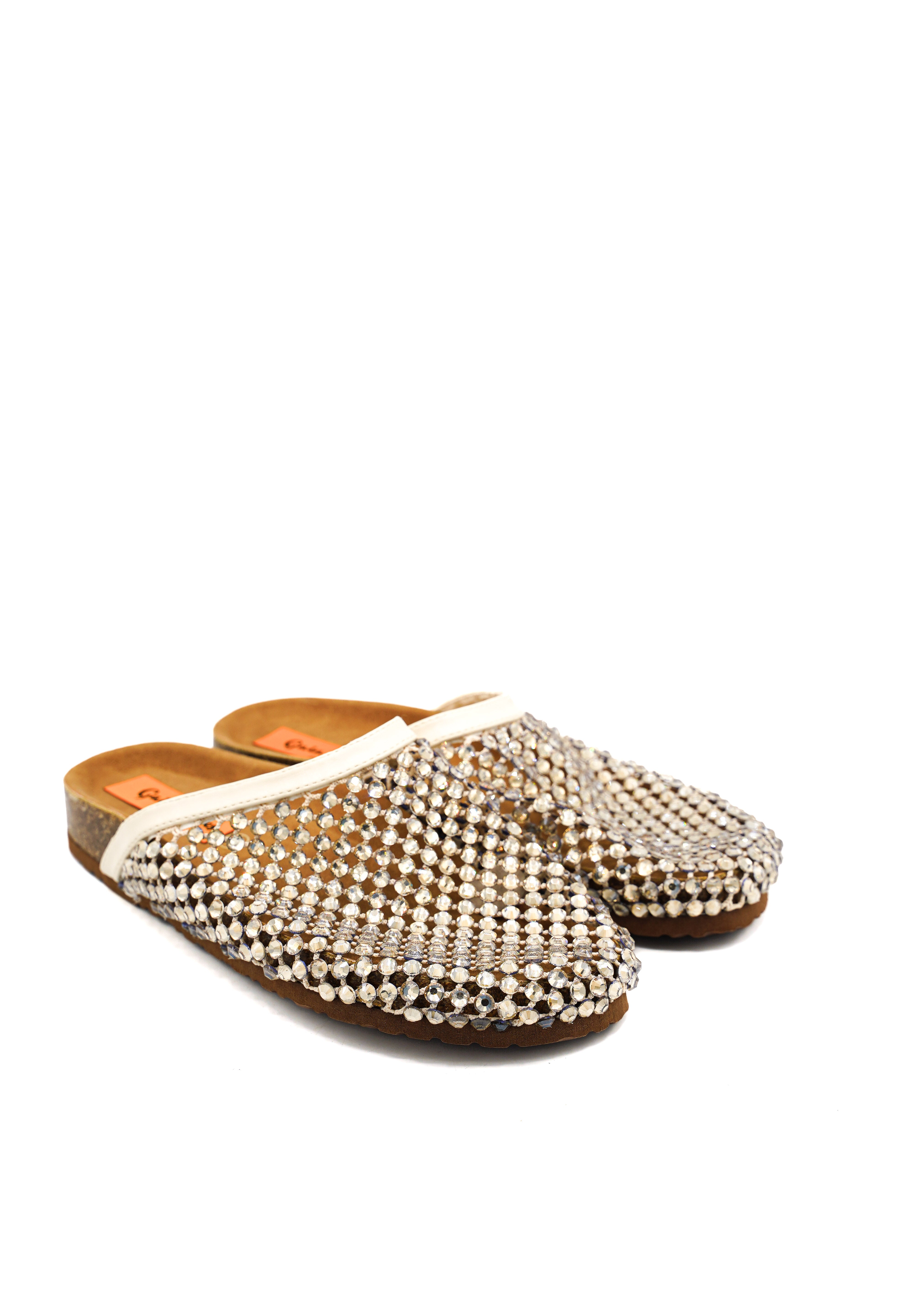 Gaia Shoes J42166L-13 Sabot gioiello traforati con micro pietre luminose