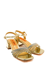 Gaia Shoes 8T137-5F Sandali gioiello con listini multipli con strass