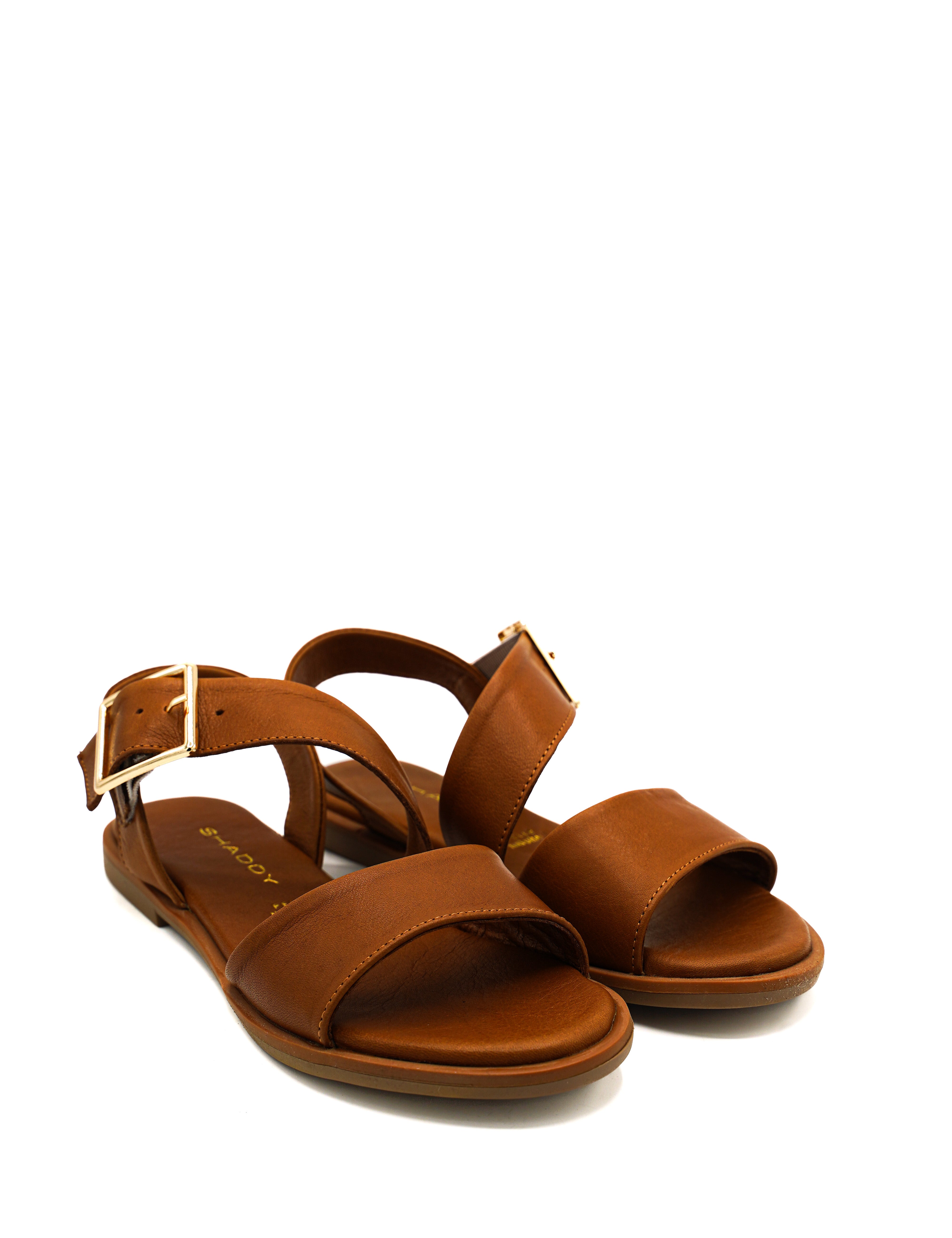 Gaia Shoes 240300 Sandali in pelle con cinturino e fiibia dorata
