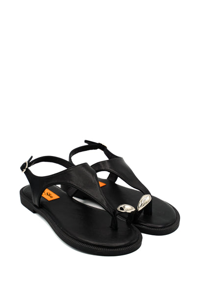 Gaia Shoes J41243-60 Sandali infradito con dettaglio metal