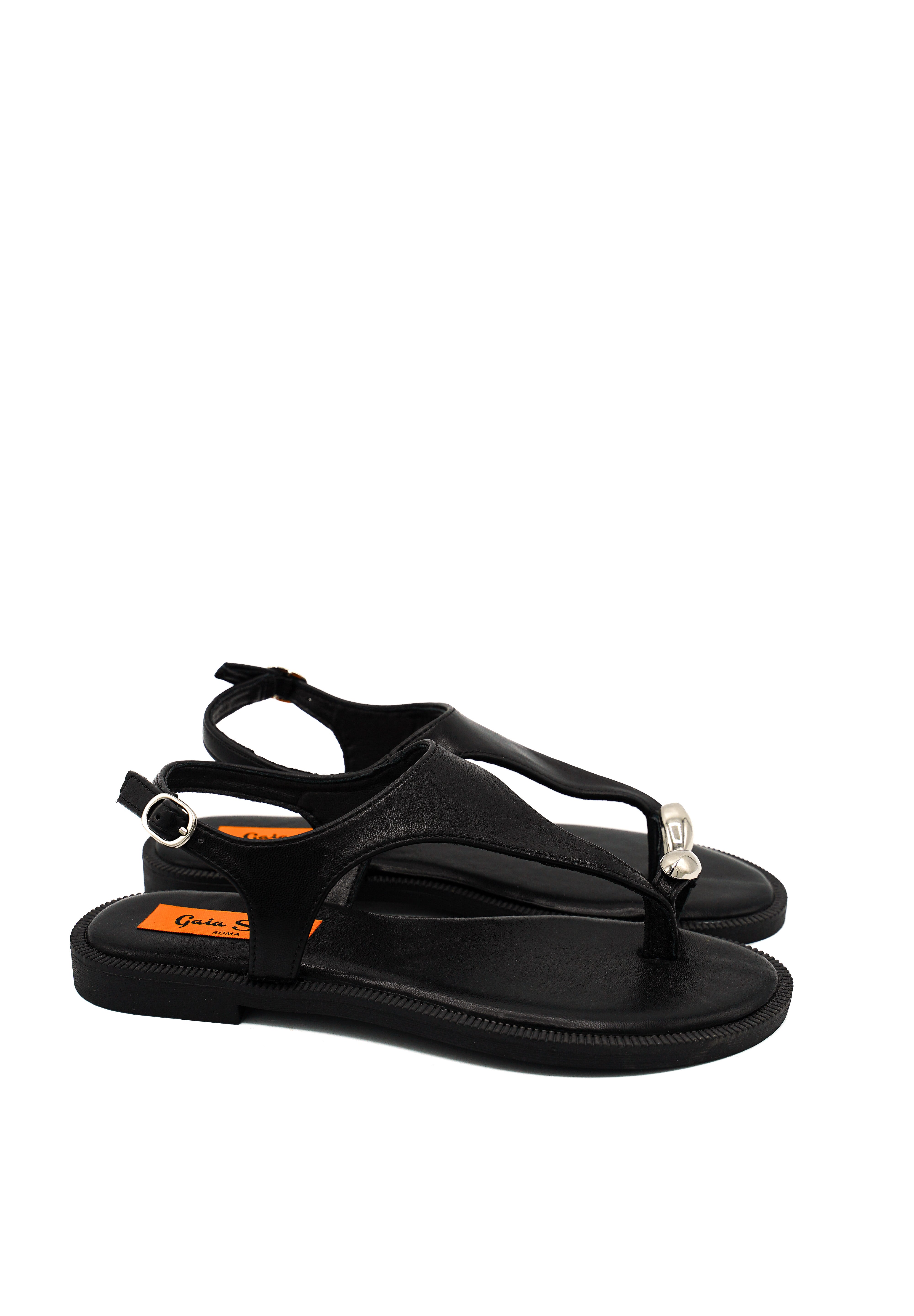 Gaia Shoes J41243-60 Sandali infradito con dettaglio metal