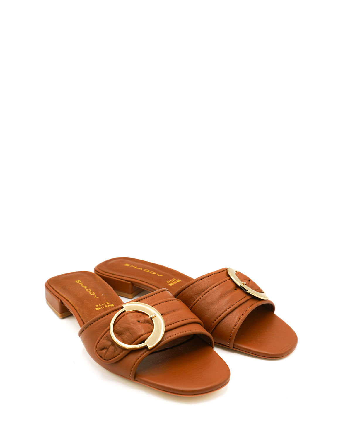 Gaia Shoes 261480 Ciabatte in pelle con fibbia