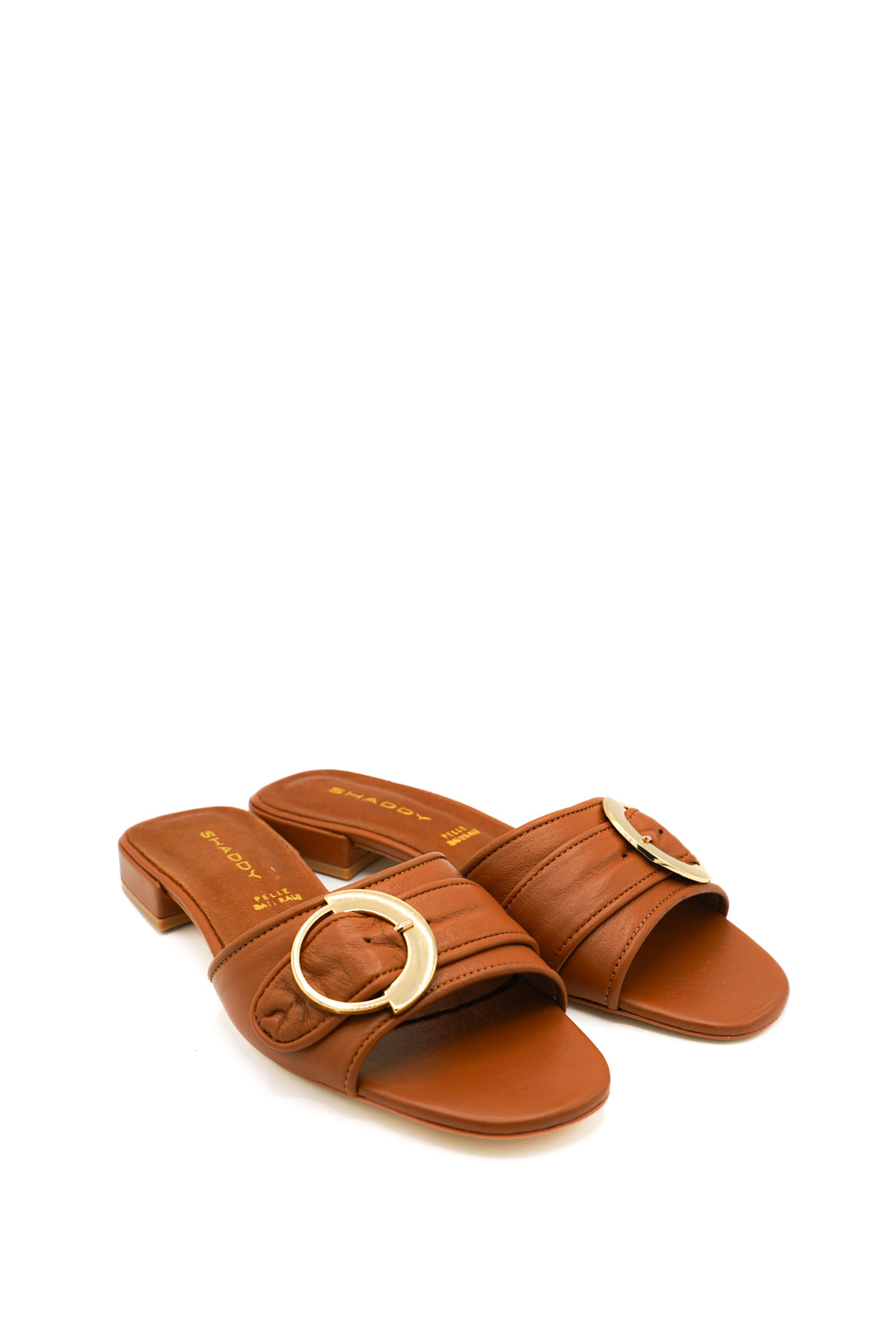 Gaia Shoes 261480 Ciabatte in pelle con fibbia