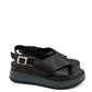 Gaia Shoes 230937 Sandali con zeppa con ampie fasce incrociate