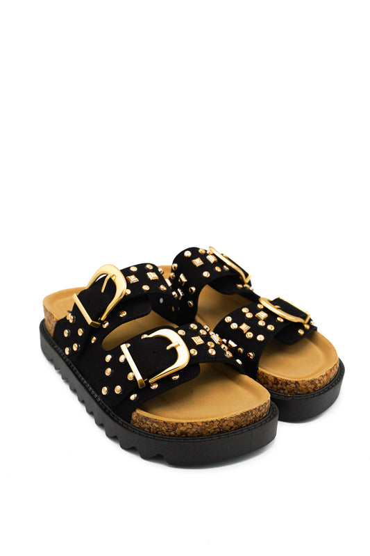 Gaia Shoes FL275 Sandali con borchie dorate